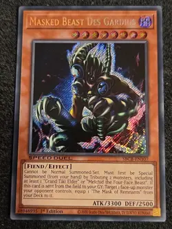 Yugioh Masked Beast Des Gardius SBCB-EN107 Secret Rare 1st Edition NM - Image 1