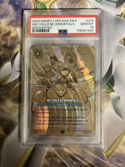 Disney Lorcana TCG We Could Be Immortals #219 Enchanted PSA 10 - Image 1