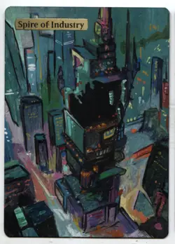 Spire of Industry Altered Art Mtg Hand Painted Card Commander - Image 1