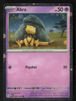 Abra - (Cosmos Holo) Promo Miscellaneous Cards & Products 063/165 NM - Image 1