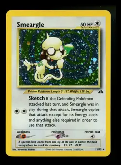 Smeargle 11/75 Neo Discovery 2001 Holo Rare WOTC Pokemon Card TCG - Image 1