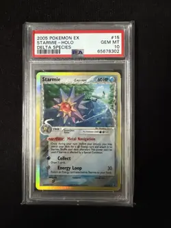 Ex Delta Species Starmie 15/113 2005 Holo Pokemon PSA 10 Gem Mint - Image 1