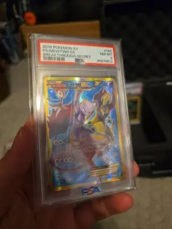 Pokemon TCG Mewtwo EX Full Art Holo Card 163/162 Breakthrough PSA8 - Image 1