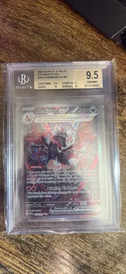 Pokemon Charizard ex 234/091 SV: Paldean Fates SIR Full Art Holo Beckett 9.5 - Image 1