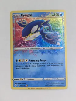 Kyogre Amazing Rare 021/072 Shining Fates Holo Pokemon TCG Card NM - Image 1