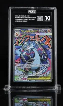 2025 POKEMON MEP ULTRA-PREMIUM COLLECTION PROMO #023 MEGA CHARIZARD X EX TAG 10 - Image 1