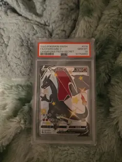 Charizard v Secret Rare Holo Card PSA 10 79/73 Champions Path - Image 1