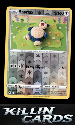 Reverse Holofoil Snorlax 109/159 Pokemon Rare Crown Zenith Card NM - Image 1
