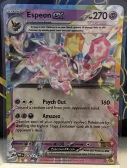 Pokemon Prismatic Evolutions TCG Holo Holographic Card - Espeon EX (034/131) - Image 1