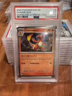 POKEMON CARD CHARMELEON PAF EN CHARIZARD EX SPECIAL COLL PROMO GRADED PSA 9 MINT - Image 1
