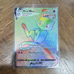 Pokemon Mew VMAX Secret Rare Full Art Holo 268/264 Fusion Strike Card - Image 1