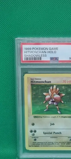PSA 4 1999 Pokemon Shadowless Holo Hitmonchan #7 Wizard Of The Coast Vintage TCG - Image 3