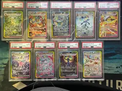 2025 Pokemon Prismatic Evolutions All Eeveelutions SIR Sequential PSA 10-8 - Image 1