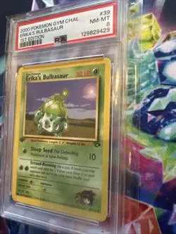 Pokemon 2000 Gym Challenge 1st Edition Erika's Bulbasaur #39/132 PSA 8 Near Mint - Image 2