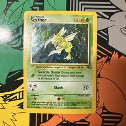 Pokemon TCG Scyther Jungle 10/64 Holo Unlimited Holo Rare - Image 1