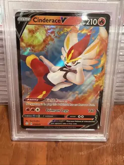 2021 Pokemon SWSH Shining Fates #018 - PSA Mint 9 - CINDERACE V - Image 2