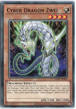Yugioh - Cyber Dragon Zwei LEDD-ENB02 Unlimited - Legendary Dragon Decks (2020 D - Image 1