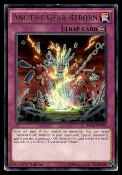 2017 Yu-Gi-Oh Raging Tempest 1st Edition Ancient Gear Reborn Rare #RATE-EN070 - Image 1