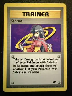 Pokemon TCG Sabrina Gym Challenge 110/132 Regular Rare LP. - Image 1