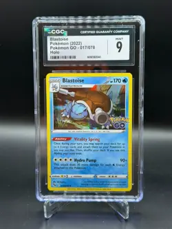 2022 Pokemon Go Blastoise 017/078 Holo CGC Mint 9 Holo - Image 1