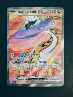 Pokemon Raging Bolt EX 196/162 SV05: Temporal Forces Holo Near Mint or better - Image 1
