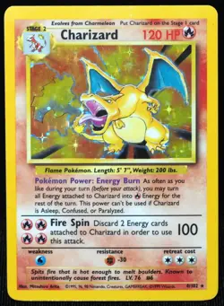 1999 Charizard 4/102 NM/VLP Condition Holo Pokemon Card - Image 1