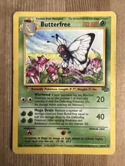 Pokemon TCG Butterfree Jungle 33/64 Regular Unlimited Uncommon DMG #2 - Image 1