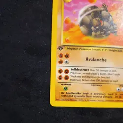 Golem - 1999 Vintage Pokemon - Fossil card # 36/62 - 1ST EDITION - Uncommon - LP - Image 5