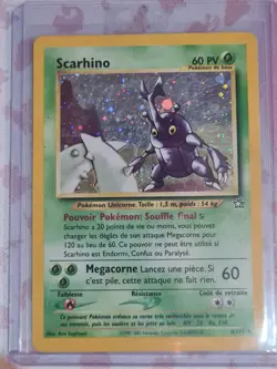 Pokemon Card -French Heracross (Scarhino) 6/111 Holo Rare WOTC - Neo Genesis Set - Image 1