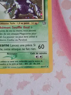 Pokemon Card -French Heracross (Scarhino) 6/111 Holo Rare WOTC - Neo Genesis Set - Image 5