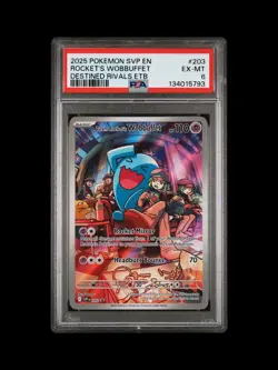 Team Rocket's Wobbuffet (203) - Scarlet & Violet Promo - Pokemon TCG - 💎PSA 6💎 - Image 1