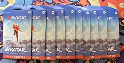 10 Magic the Gathering Avatar: The Last Airbender sleeved Play Booster Packs - Image 1