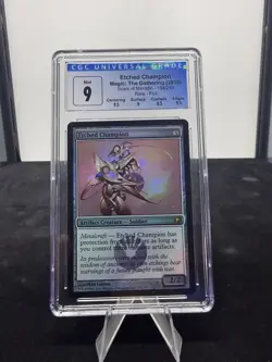 MTG CGC Etched Champion x1 Mint - Scars Of Mirrodin MTG Magic 9 MINT GRADE - Image 1