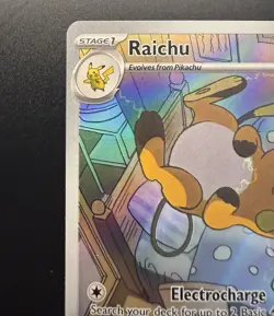 Pokemon TCG - Raichu 211/193 Paldea Evolved - Illustration Rare Full Art Holo NM - Image 5