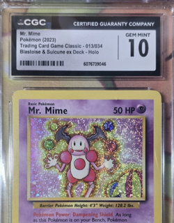 Mr. Mime 013/034 Blastoise & Suicune ex Deck Holo Pokemon TCG Graded Gem Mint 10 - Image 1