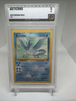 1999 Pokemon Fossil Articuno 17/62 Holo Golden Grading 5 EX WOTC Vintage - Image 1