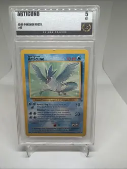 1999 Pokemon Fossil Articuno 17/62 Holo Golden Grading 5 EX WOTC Vintage - Image 2