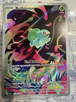 Pokemon TCG Bulbasaur 133/132 Me01: Mega Evolution Illustration Rare - Image 1