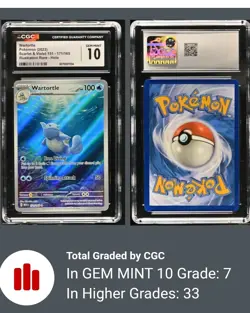 WARTORTLE 171/165 - MEW 151 - CGC - Pokemon Card TCG (Equiv. PSA & BGS) - Image 3