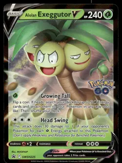 Pokemon Cards Alolan Exeggutor V SWSH225 SWSH Black Star Promo NM - Image 1