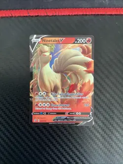 Ninetales V 026/192 Rebel Clash Full Art Ultra Rare Pokemon Card Near Mint - Image 1