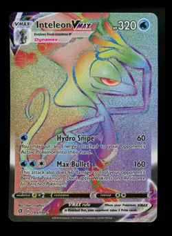 Inteleon VMAX 195/192 Rebel Clash 2020 Secret Rainbow Pokemon Card TCG - Image 1