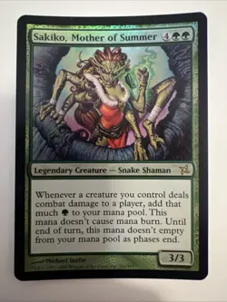 MTG Sakiko, Mother of Summer Betrayers of Kamigawa Rare FOIL - Image 1