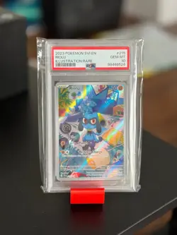 Riolu 215/198 PSA 10 - Scarlet & Violet Base Set Sv01 Pokemon Illustration Rare - Image 1