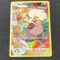 Pokemon Rockruff TG07/TG30 Full Art Single Strike Ultra Rare Holo Silver Tempest - Image 1