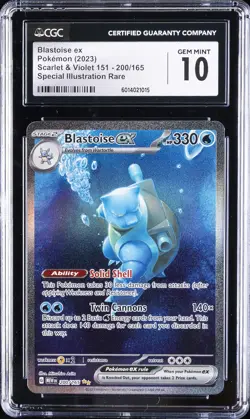 2023 POKEMON SCARLET & VIOLET 151 #200 BLASTOISE EX CGC 10 GEM MINT - Image 1