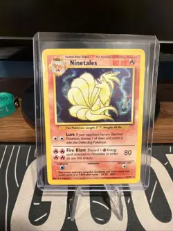 POKEMON TCG 1999 NINETAILS 12/102 BASE SET HOLO RARE EN - LP/NM - Image 1