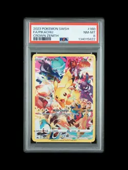 2023 POKEMON SWORD & SHIELD CROWN ZENITH #160 FULL ART/PIKACHU 💎PSA 8💎 - Image 1