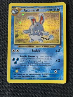 Pokemon TCG Azumarill Neo Genesis Holo Card 2/111 Rare - Image 1