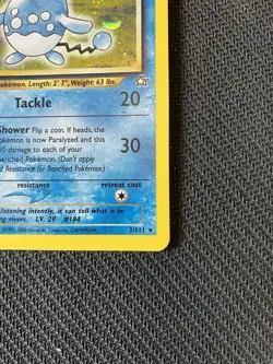 Pokemon TCG Azumarill Neo Genesis Holo Card 2/111 Rare - Image 3